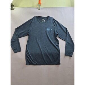 HIC Enjoy The Ride Hawaiian Island Creations Shirt Mens L Blue Rash Guard UPF 50